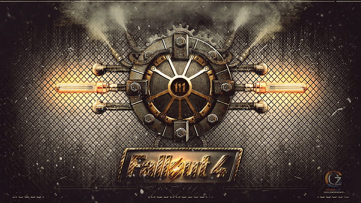 Fallout 4 wallpaper, backgrounds, metal, steel, retro Styled