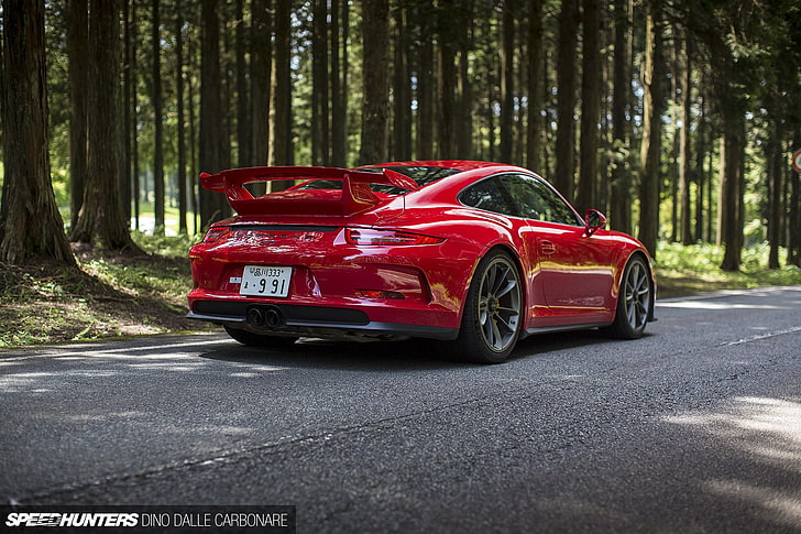 Porsche 911, Porsche 911 GT3, Speedhunters, red cars, transportation, HD wallpaper