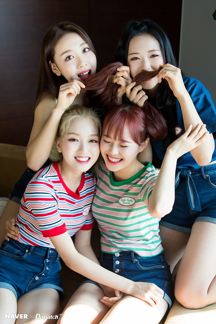 K-pop, LOONA, Asian, women, Chuu, group of people, happiness