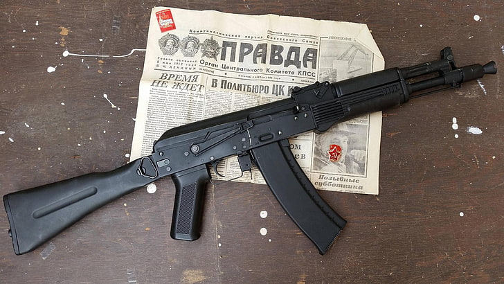 weapon, Kalashnikov, assault Rifle, The AK-102, The Newspaper Pravda