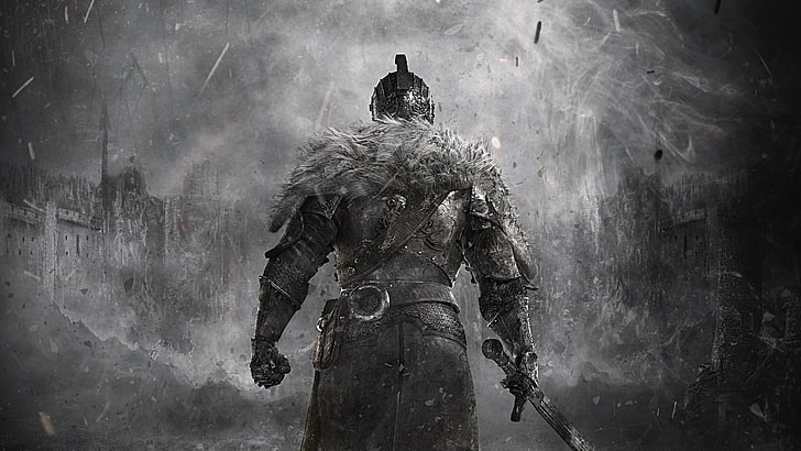 warrior wallpaper, Dark Souls II, sword, architecture, religion, HD wallpaper