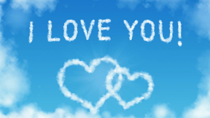 HD wallpaper: love, i love you, clouds, heart, hearts, romantic | Wallpaper  Flare