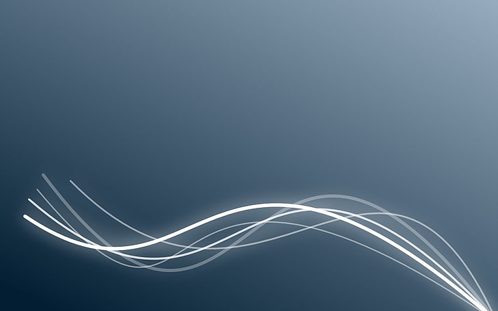 white and gray wallpaper, abstract, waveforms, blue background
