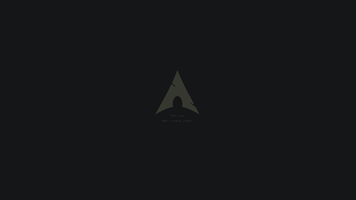 black, Archlinux, copy space, triangle shape, no people, dark, HD wallpaper