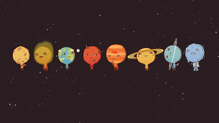 Mercury, Mars, Venus, Neptune, space, humor, Moon, Earth, Sun