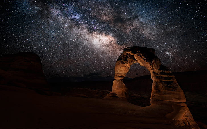 Milky-Way-Stone-Gate-in-Arches-National-Park-Utah-United-States-Desktop-HD-Wallpaper-1920×1200, HD wallpaper