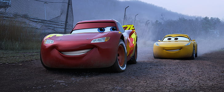 Cars 3, Animation, Lightning McQueen, 4K, Cruz Ramirez HD wallpaper