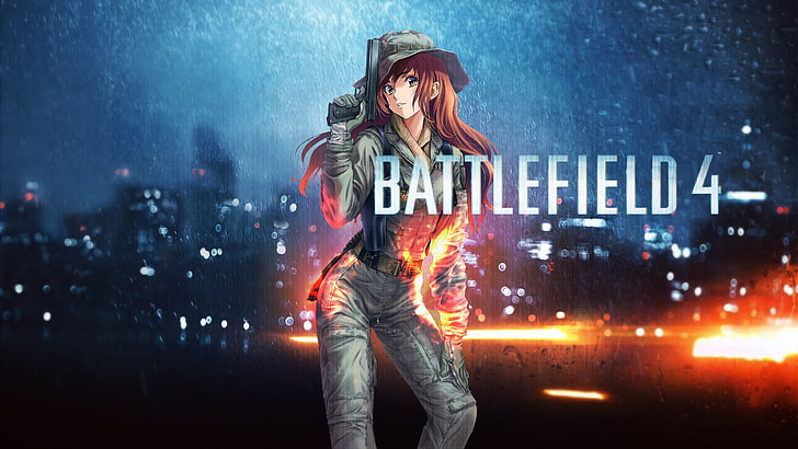 anime, anime girls, Battlefield, Battlefield 4, girls with guns, HD wallpaper