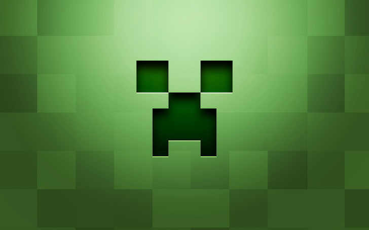 Minecraft Creeper wallpaper, backgrounds, illustration, abstract