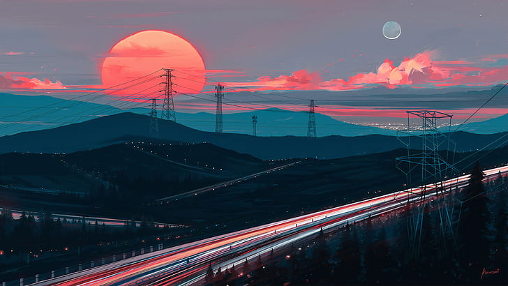Sunset highway 1080P, 2K, 4K, 5K HD wallpapers free download | Wallpaper  Flare
