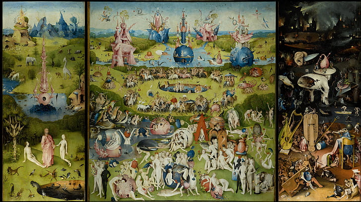 Classic Art, Hieronymus Bosch, painting, The Garden of Earthly Delights