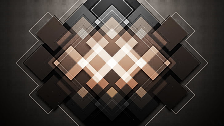 brown and black digital wallpaper, abstract, digital art, pattern, HD wallpaper
