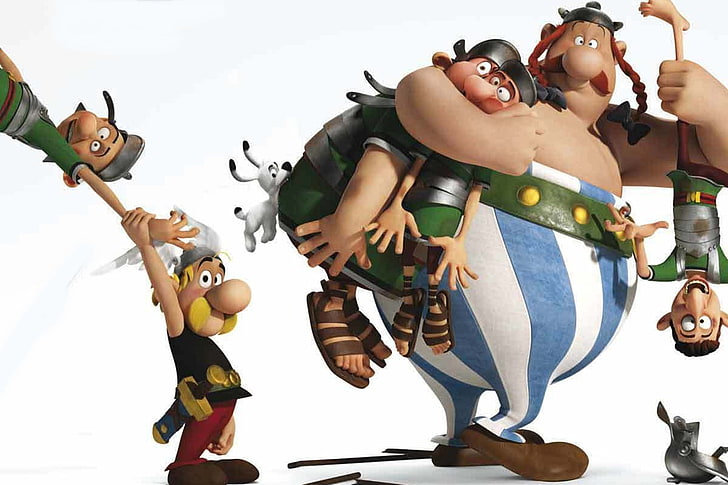 asterix the land of the gods, group of people, childhood, positive emotion
