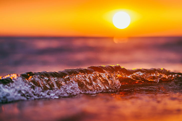 HD wallpaper: sea, Sun, waves, nature | Wallpaper Flare
