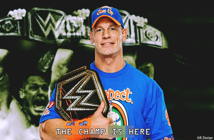 John Cena, WWE, wwe champion, actor, wrestling, front view, HD wallpaper