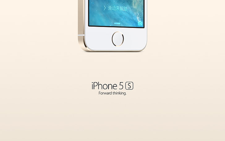 Apple iOS 7 iPhone 5S HD Desktop Wallpaper 05, gold iPhone 5s, HD wallpaper