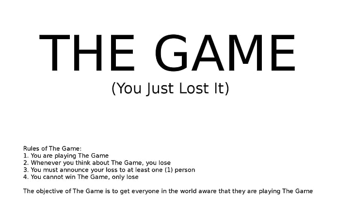 HD wallpaper: the game you just lost it text overlay, quote, humor, simple  background | Wallpaper Flare
