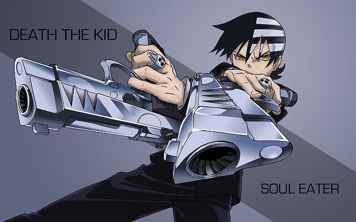 Soul Eater, Death The Kid, anime boys, gun, HD wallpaper
