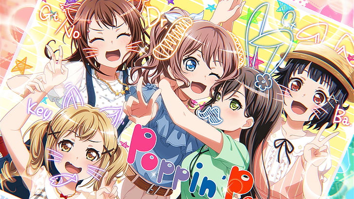 Anime, BanG Dream!, Arisa Ichigaya, Kasumi Toyama, Poppin'Party