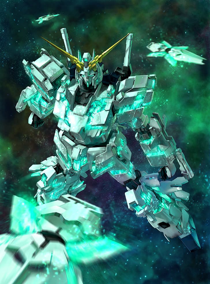 anime, mech, Gundam, Mobile Suit Gundam Unicorn, RX-0 Unicorn Gundam, HD wallpaper