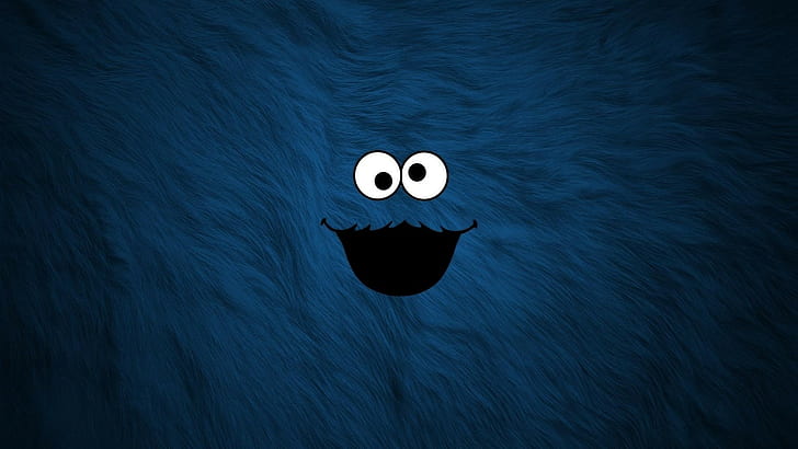Cookie Monster, blue, no people, heart shape, emotion, nature