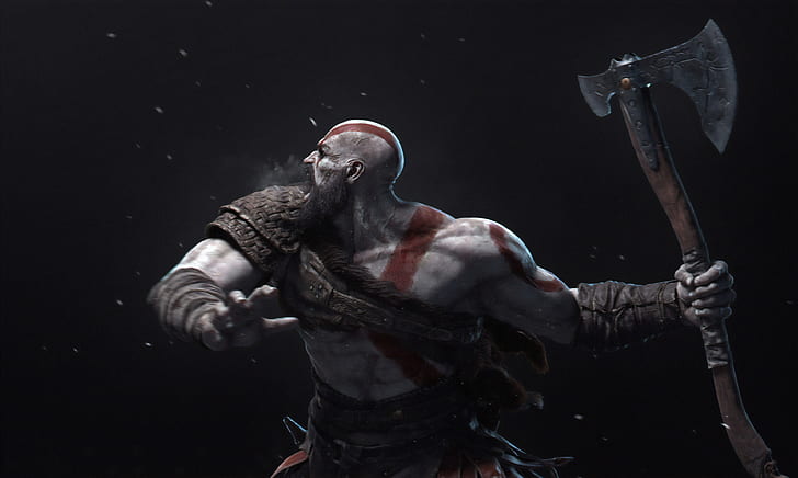 God Of War, Axe, Kratos (God Of War), Man, Warrior HD wallpaper