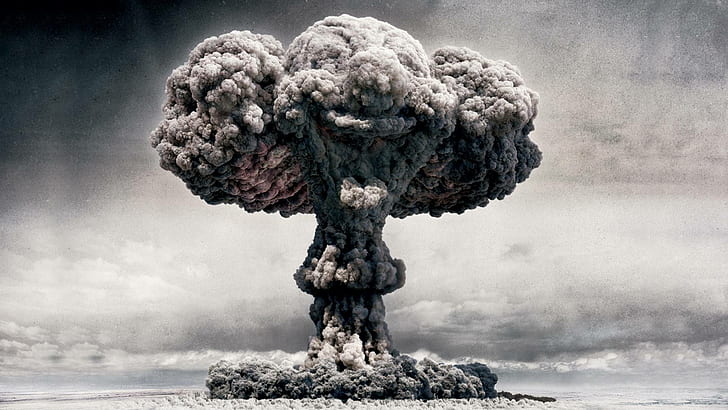 Military, Explosion, Bomb, Clown, Mushroom Cloud, Nuclear, HD wallpaper