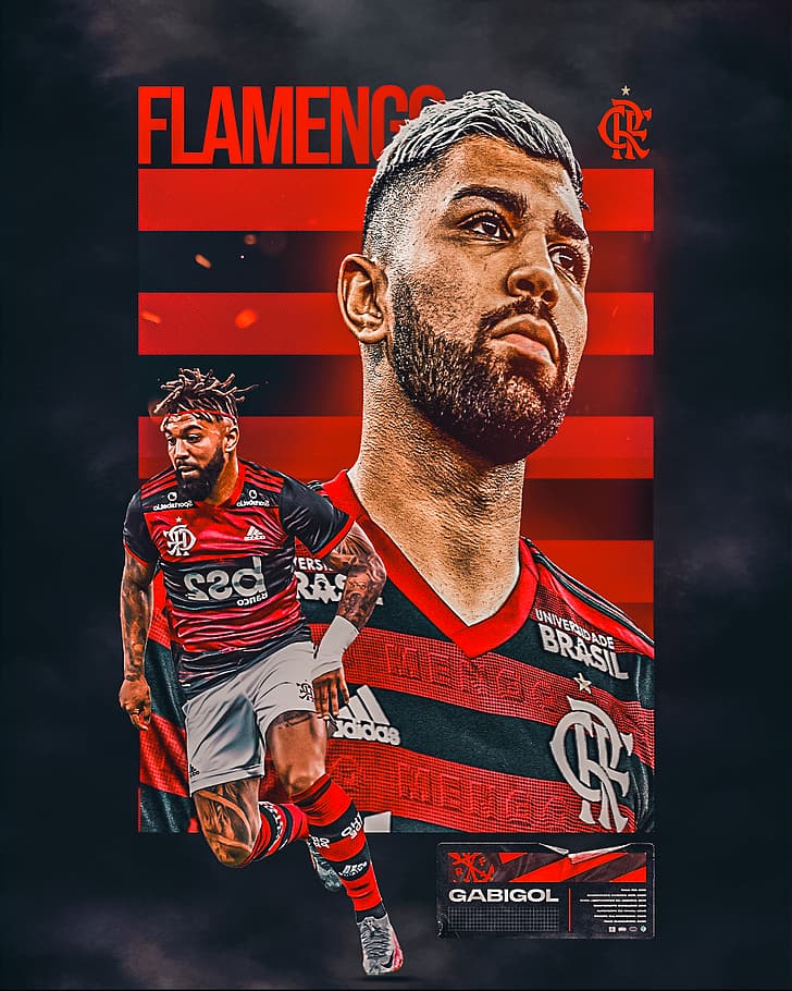 Clube de Regatas do Flamengo, soccer, graphic design, flyer, HD wallpaper