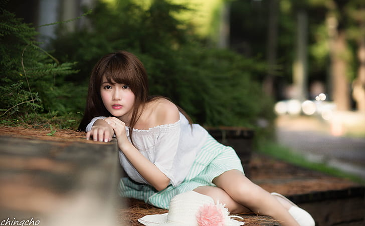 Cute Asian Girl, Girls, Beautiful, People, Summer, Young, Hair, HD wallpaper