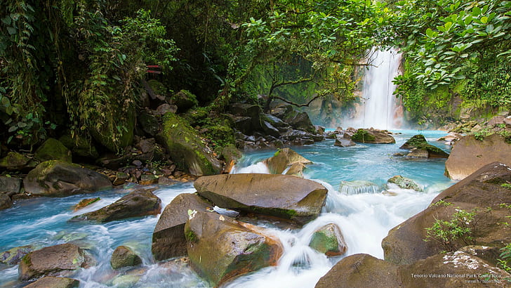 Tenorio Volcano National Park, Costa Rica, Waterfalls, HD wallpaper