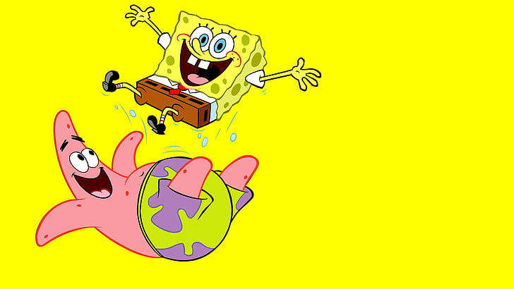 Hd Wallpaper Spongebob Background For Computer Yellow Communication People Wallpaper Flare
