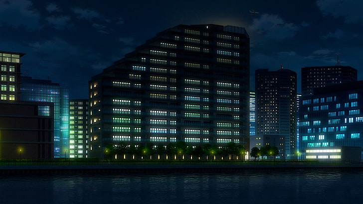 HD wallpaper: Anime, Citrus, Architecture, Citrus (Anime), Night, River,  building exterior | Wallpaper Flare
