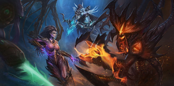Blizzard Entertainment, Diablo, Sarah Kerrigan, Sylvanas Windrunner, HD wallpaper