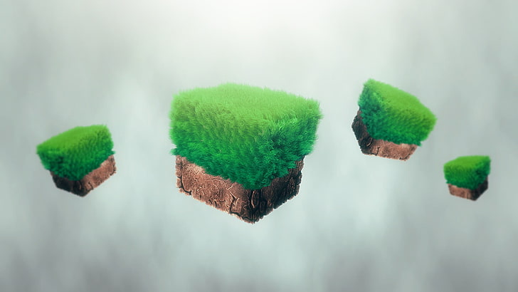 green and black knit cap, Minecraft, Chunky, video games, retro games, HD wallpaper