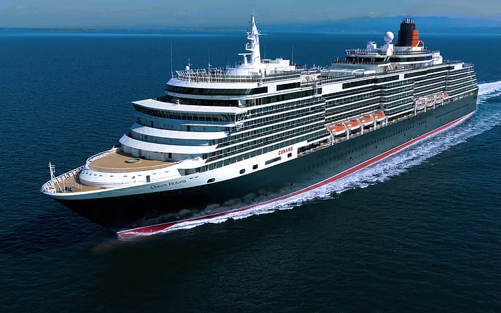 Queen Victoria cruise ship, sea, cruise ship, HD wallpaper