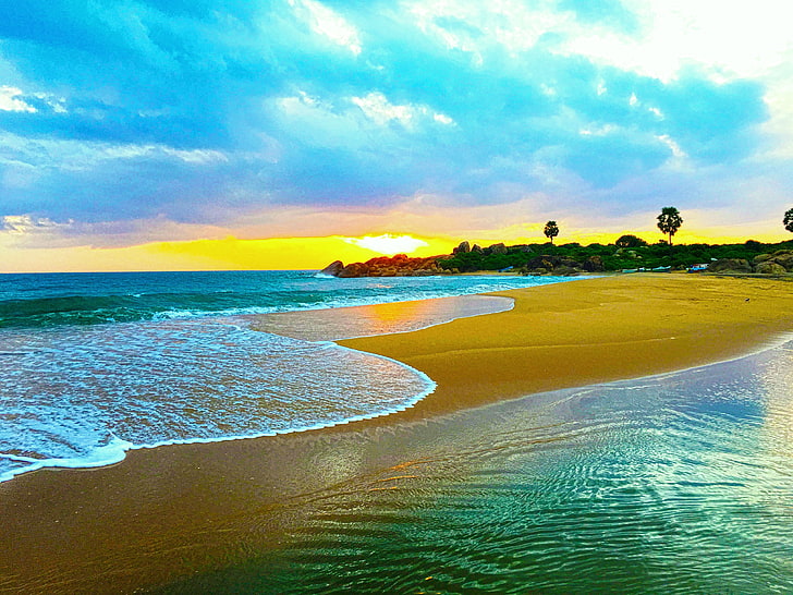 Sri Lanka, nature, beach, waves, sea, rock, photography, Arugambay