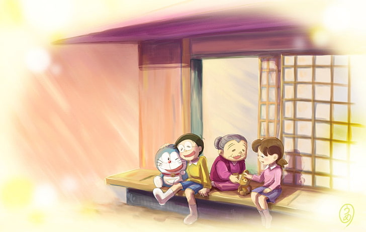 HD wallpaper: Anime, Doraemon, childhood, women, sitting, offspring, girls  | Wallpaper Flare