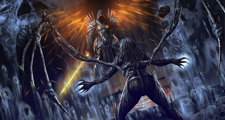 archangel, diablo 3, Sarah Kerrigan, StarCraft, Tyrael, Angel of Death, HD wallpaper