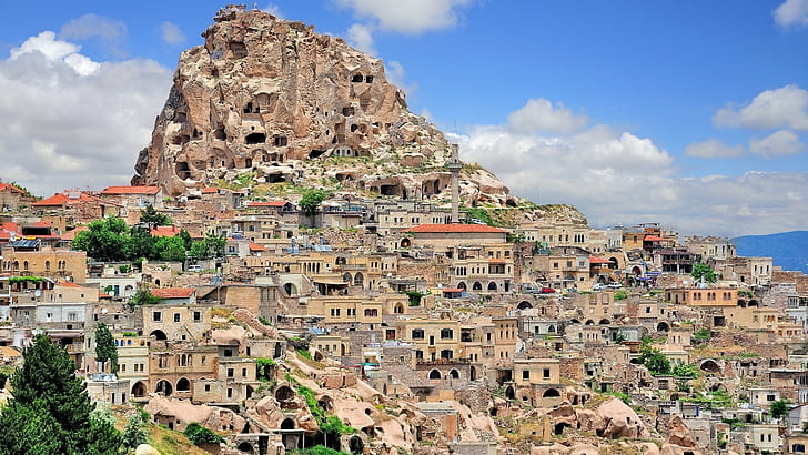 Turkey, Cappadocia, city, cityscape, HD wallpaper