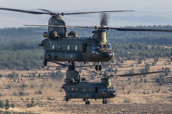 Military Helicopters, Boeing CH-47 Chinook, Aircraft, Transport Aircraft, HD wallpaper