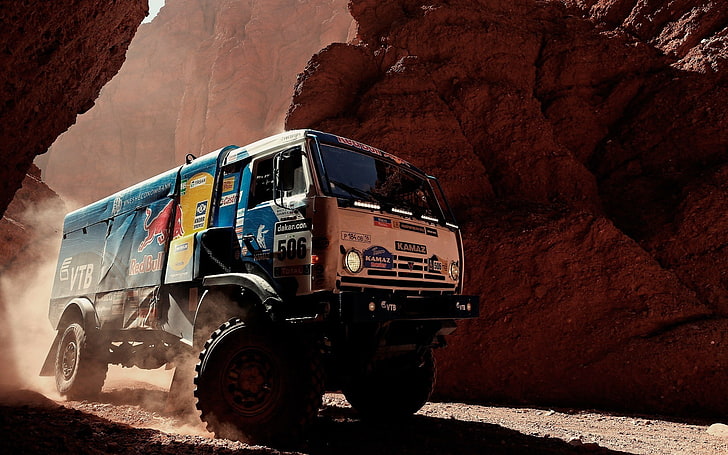 Rally Truck, car, Dakar, transportation, mode of transportation, HD wallpaper