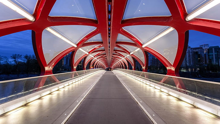 Canada, Calgary, Alberta, architecture, built structure, bridge, HD wallpaper