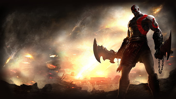 Kratos of Gods of War digital wallpaper, God of War, video games HD wallpaper