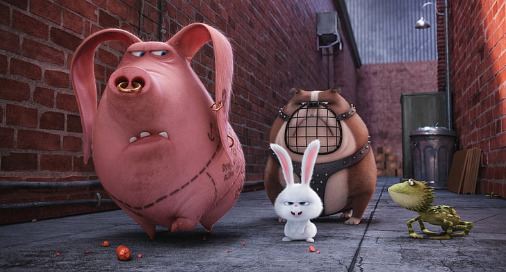 The Life of Pets (Movie), CGI, rabbits, pigs, dog, animal representation