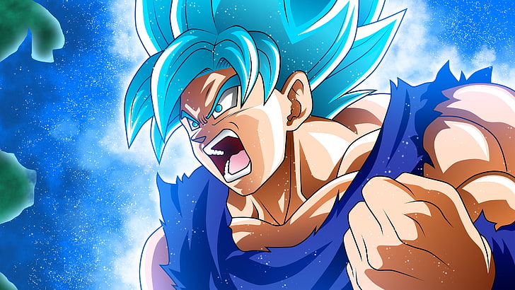 Goku from Dragonball Z, Dragon Ball Super, Son Goku, Super Saiyajin Blue, HD wallpaper