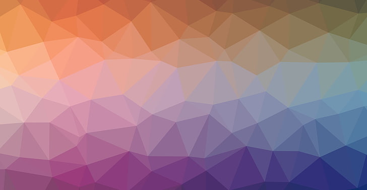 triangle, abstract, gradient, soft gradient , Linux, blue, violet, HD wallpaper