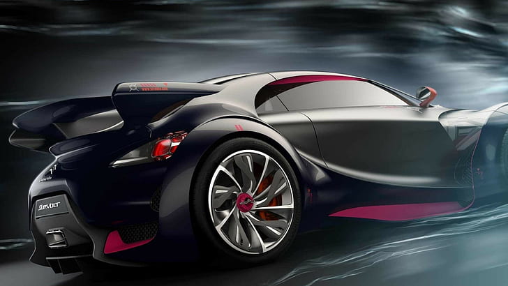 cars, 2560x1440, red, black, Citroen, superb HD wallpaper