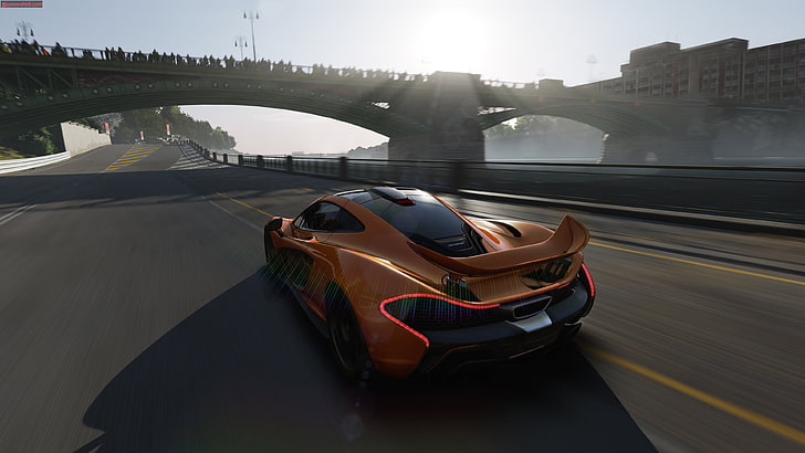 orange sports car, Forza Motorsport 6, 5k, 4k wallpaper, E3 2015, HD wallpaper