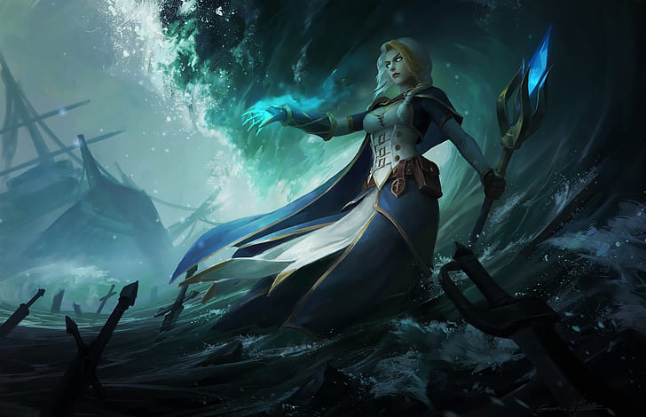 WOW, Blizzard, WarCraft, Illustration, Jaina Proudmoore, Characters, HD wallpaper