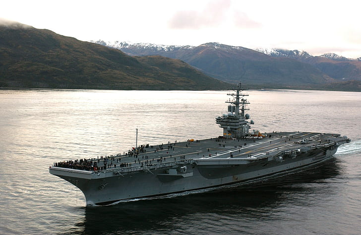aircraft carrier, warship, military, vehicle, HD wallpaper